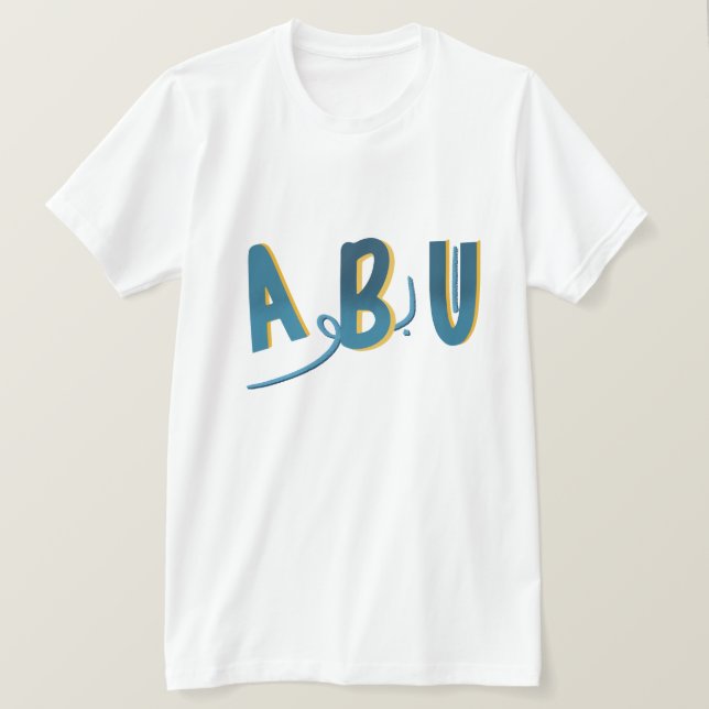 Abu Arabiska text T Shirt (Design framsida)