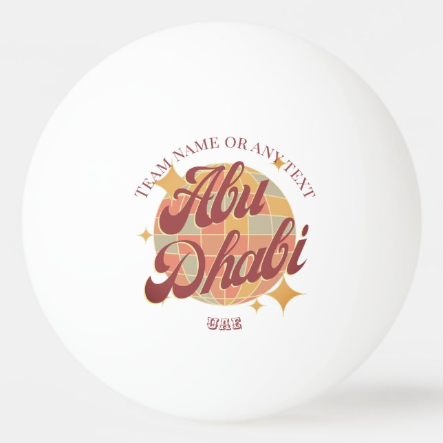 Abu Dhabi City UAE bord tennis klubb Pingisboll (Framsidan)