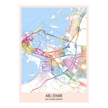 Abu Dhabi Förenade Arabemiraten City Karta