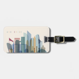 Abu Dhabi, Förenade Arabemiraten City Skyline Bagagebricka