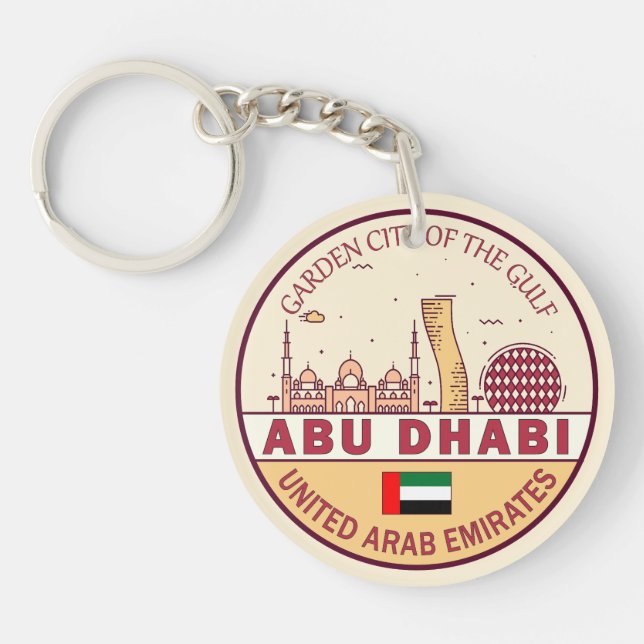 Abu Dhabi Förenade Arabemiraten City Skyline Emble (Framsidan)