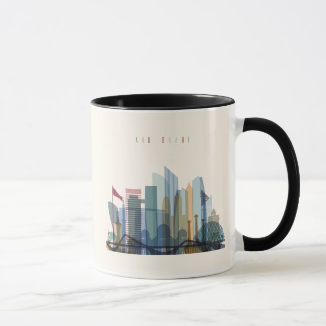 Abu Dhabi, Förenade Arabemiraten| City Skyline Mugg (Höger)