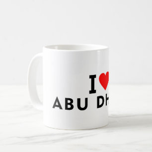 Abu Dhabi Förenade Arabemiraten kärlek stad hjärta Kaffemugg