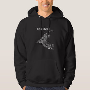 Abu Dhabi Förenade Arabemiraten Klassisk Stadskart Hoodie