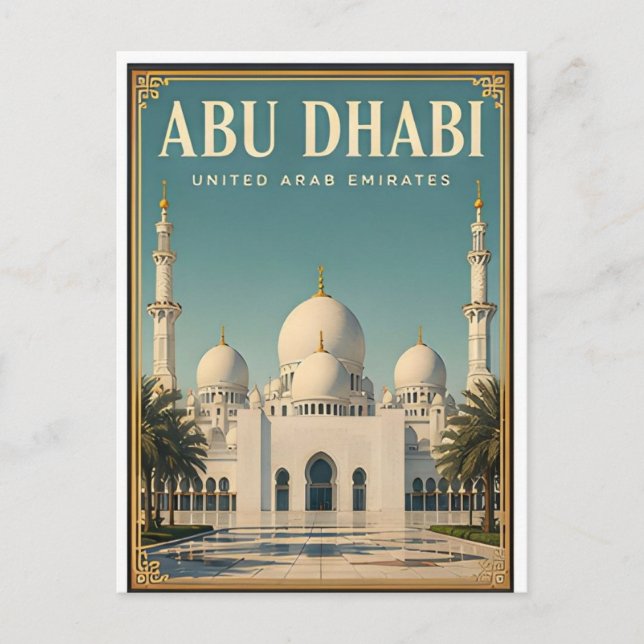 Abu Dhabi, Förenade Arabemiraten Vykort (Framsida)