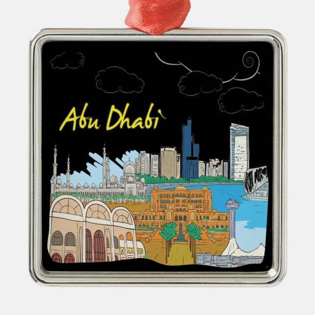Abu Dhabi Julgransprydnad Metall (Framsidan)