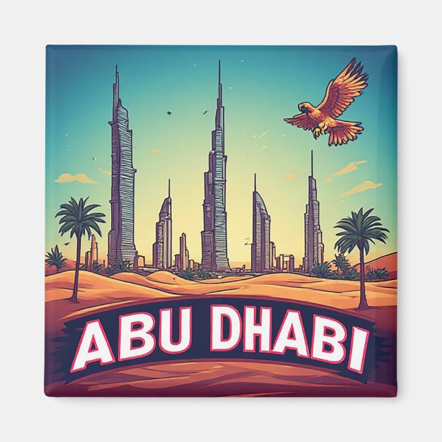 🧲 Abu Dhabi Kustsemester Minne Förenade Arabemira Magnet (Framsidan)