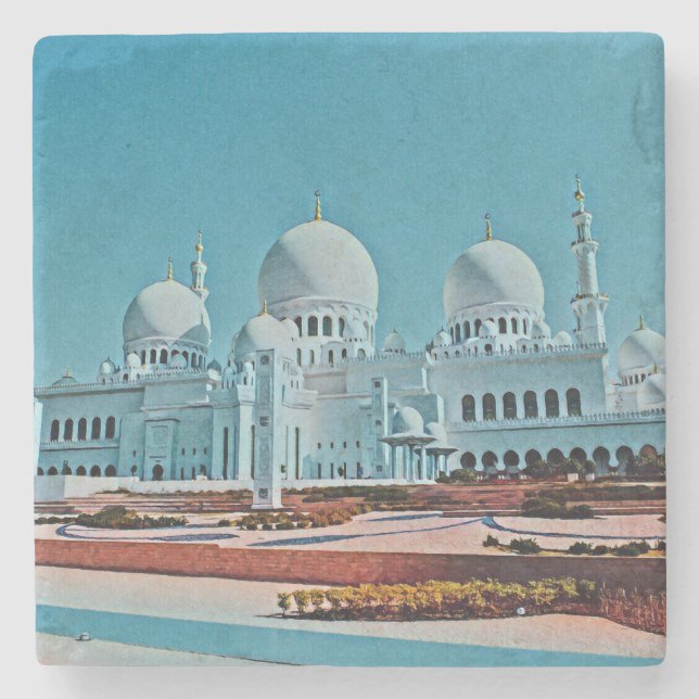 Abu Dhabi Mosque-tavla Stenunderlägg (Framsidan)