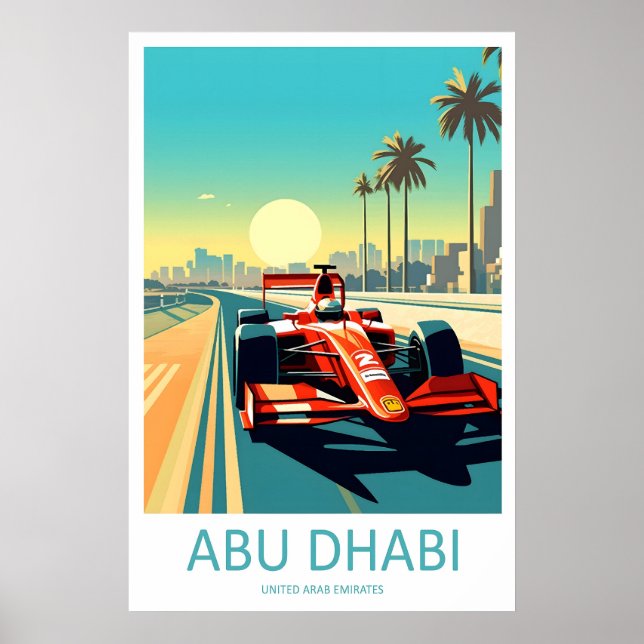 Abu Dhabi Resa Tryck Vägg Abu Dhabi Circuit (Framsidan)