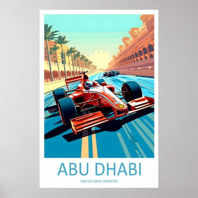 Abu Dhabi Resemapp Tryck Vägg Abu Dhabi Circuit (Framsidan)