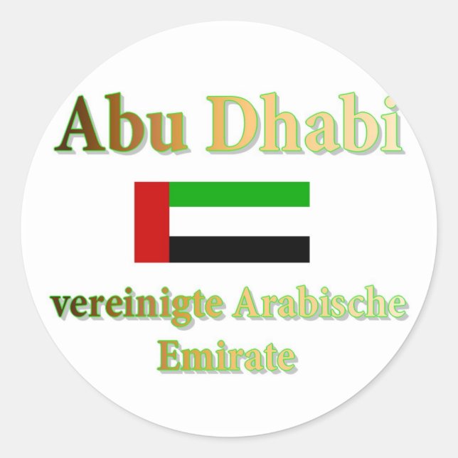 Abu Dhabi Runt Klistermärke (Framsida)
