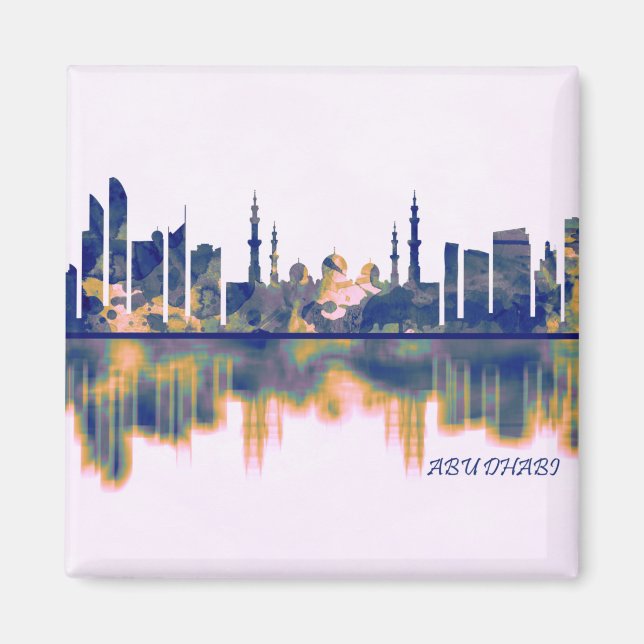 Abu Dhabi Skyline Magnet (Framsidan)