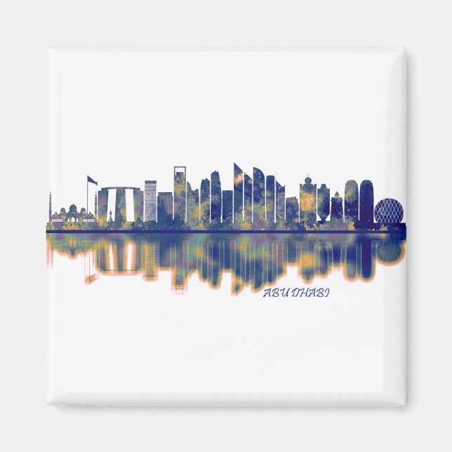 Abu Dhabi Skyline Magnet (Framsidan)