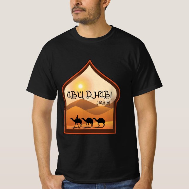 Abu dhabi-staden i arab emirates t shirt (Framsida)