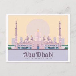 Abu Dhabi UAE Pastel Travel Vykort