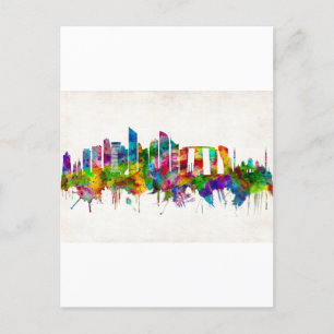 Abu Dhabi UAE Skyline Helg Vykort