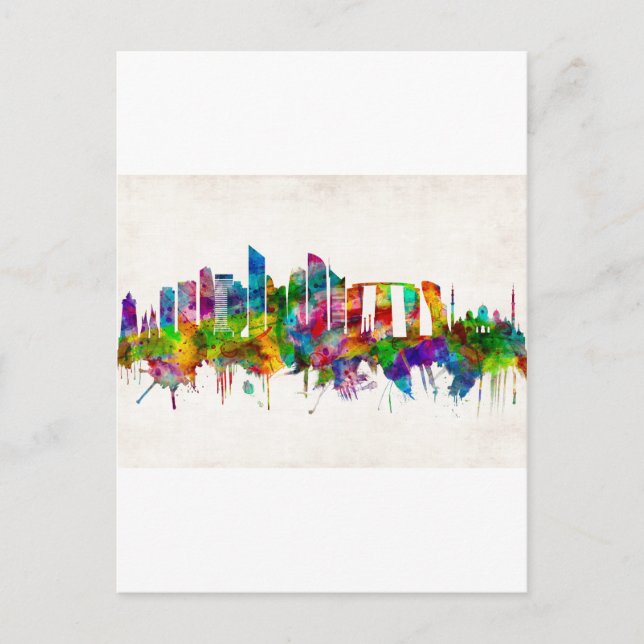 Abu Dhabi UAE Skyline Helg Vykort (Framsida)