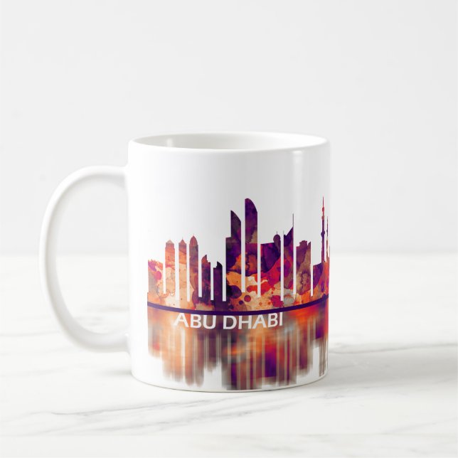 Abu Dhabi UAE Skyline Kaffemugg (Vänster)