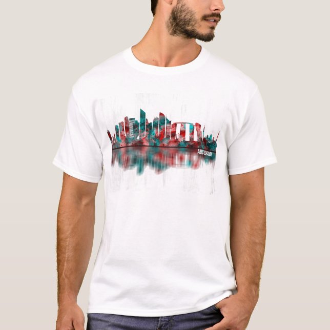 Abu Dhabi UAE Skyline T Shirt (Framsida)
