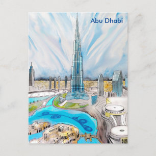 Abu Dhabi Vintage resor Tourism Ad Vykort