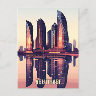 Abu Dhabis moderna Skyline Vykort