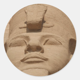 abu simbel ansikte runt klistermärke