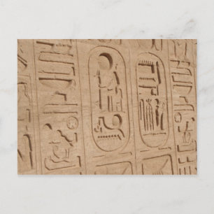 abu simbel cartouches vykort