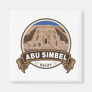 Abu Simbel Egypten Badge Magnet