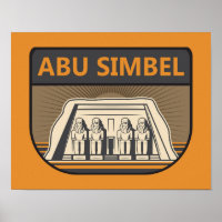 Abu Simbel Egypten Travel Art Retro