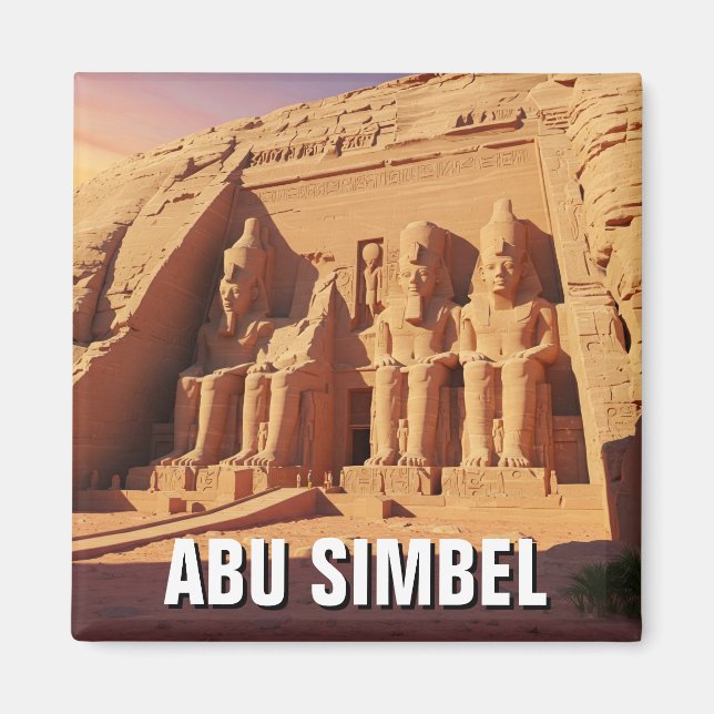 Abu Simbel Egypten Travel Magnet (Framsidan)