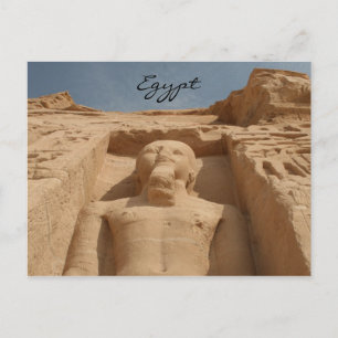 abu simbel one pharoah vykort