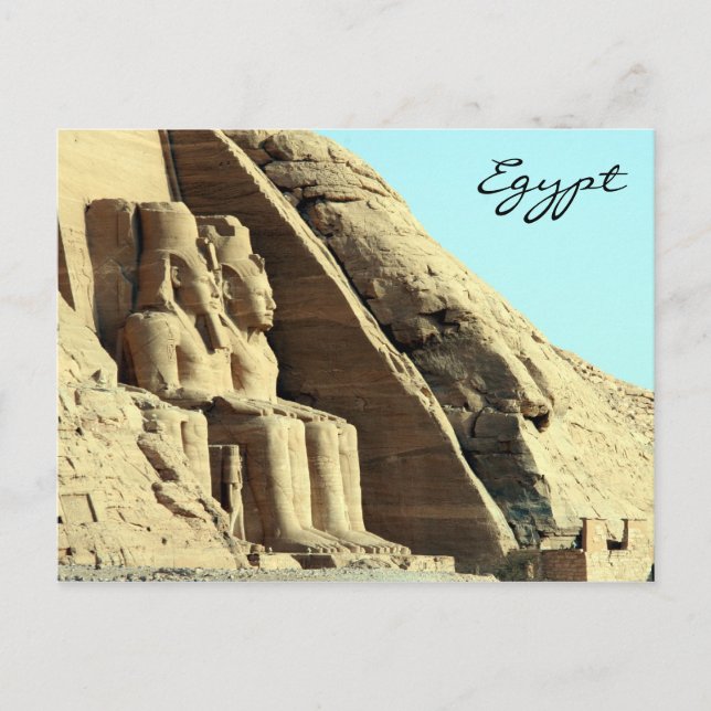 abu simbel sittande vykort (Framsida)