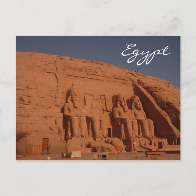 abu simbel solbelyst vykort (Framsida)