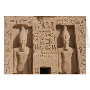 abu simbel-statyer hälsningskort