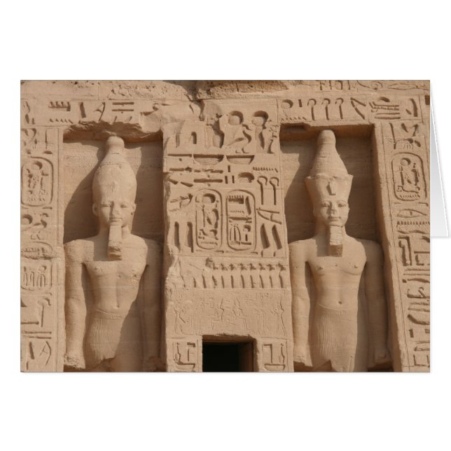 abu simbel-statyer hälsningskort (Framsidan Horizontal)