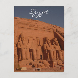 abu simbel stone kung vykort