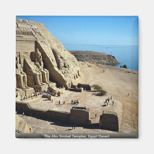 Abu Simbel Temples, Egypten Desert Magnet (Framsidan)