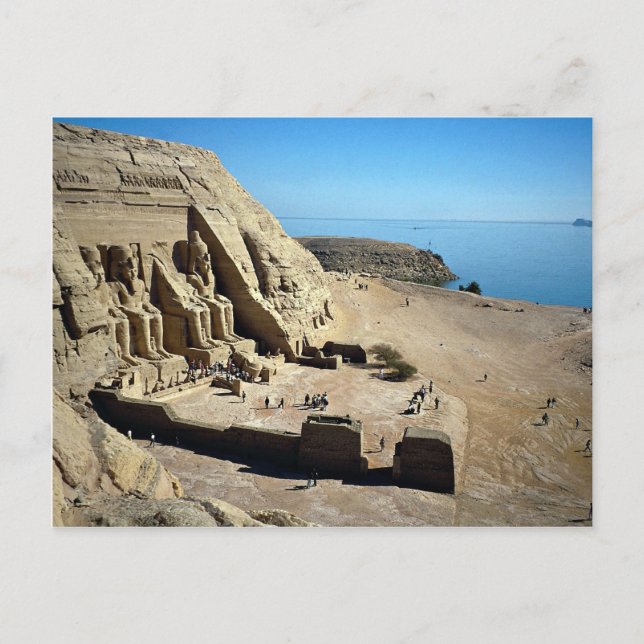 Abu Simbel Temples, Egypten Desert Vykort (Framsida)