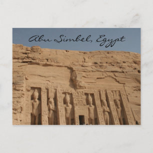 abu simbel underbar tempel vykort