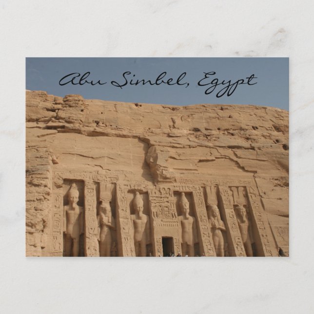 abu simbel underbar tempel vykort (Framsida)