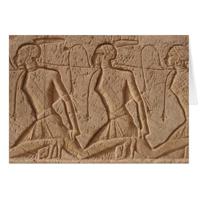 abu simbel-vagn hälsningskort (Framsidan Horizontal)