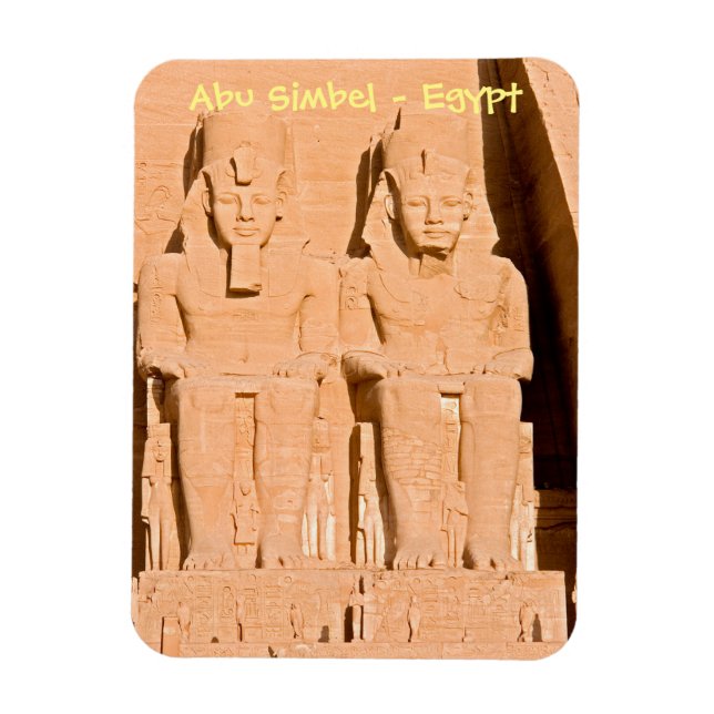 Abu Simbels Underbara tema - Ramses II - Egyptenen Magnet (Vertikal)