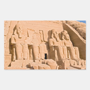 Abu Simbels Underbara tema - Ramses II - Egyptenen Rektangulärt Klistermärke