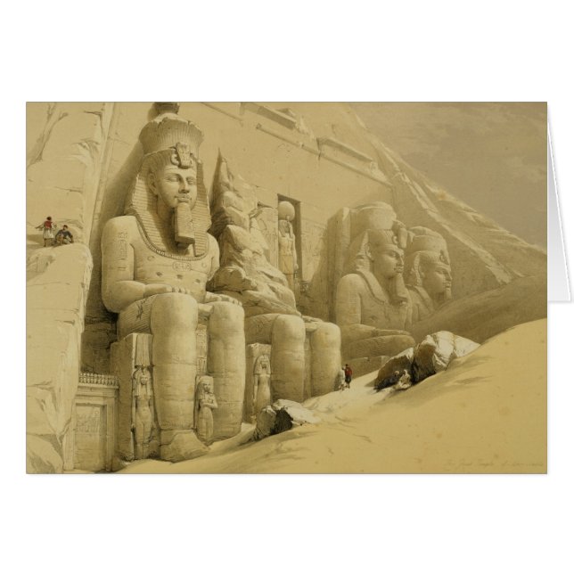 Abu Simbels Underbara tempel, Nubia, från "Egypten Hälsningskort (Framsidan Horizontal)