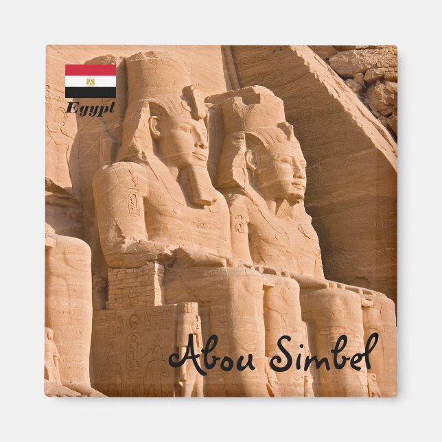 Abu Simbels Underbarare tempel - Ramses II - Egypt Magnet (Framsidan)