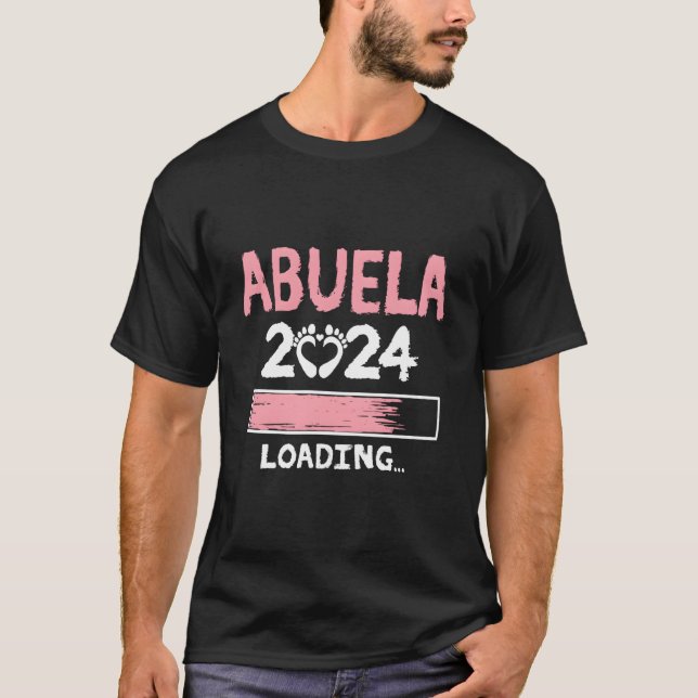 Abuela 2024 Laddar framtida nya mormor T Shirt (Framsida)