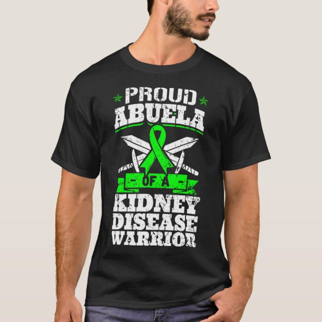 Abuela A Kidney Disease Warrior Awareness Grand T Shirt (Framsida)