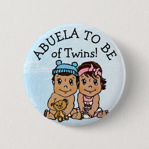 Abuela är av Twillingar, Hispanic Baby Shower Knapp