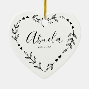 Abuela-året Est. jul Ceramic Ornament