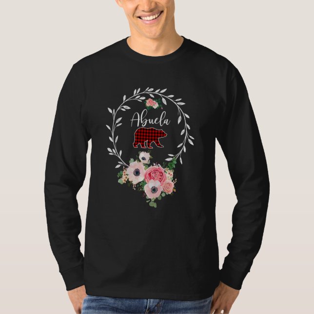 Abuela Bear Julafton Familjens jul Pajama Red Play T Shirt (Framsida)
